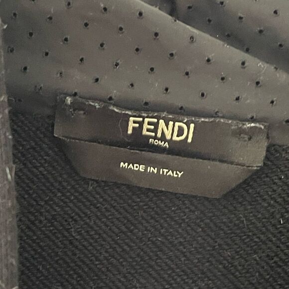 Fendi Gold Monster Eyes Logo Short Sleeve Hoodie – Size 48 – Made in Italy - Picture 2 of 5